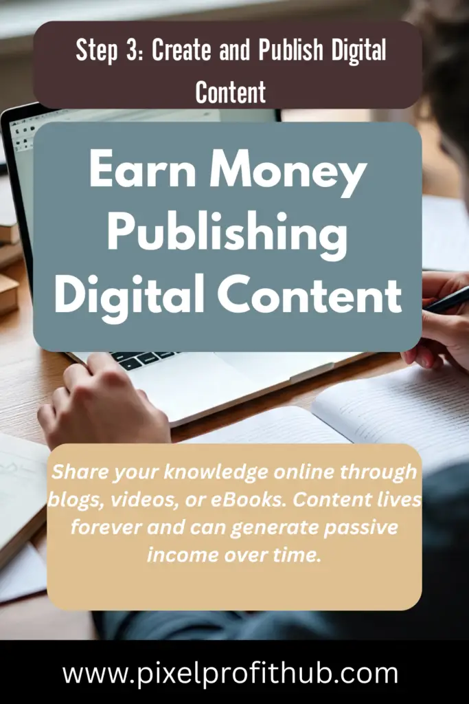 Create and publish digital content for passive income
